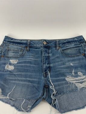 American Eagle Tomgirl Shorts, Medium Wash, Women's Size 12 X-Long